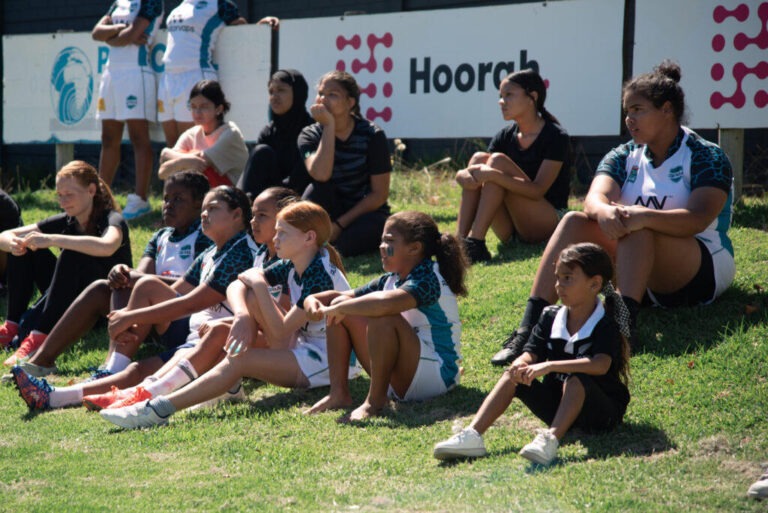Girls Rugby Grass Shot