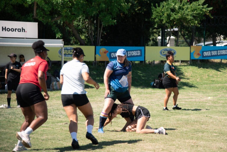 Girls Rugby Action Shot