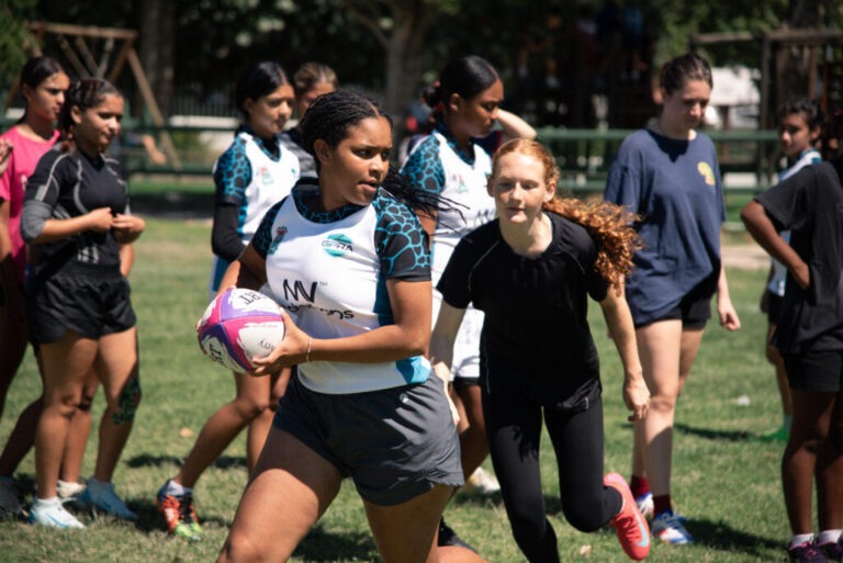 Girls Rugby Training Practice