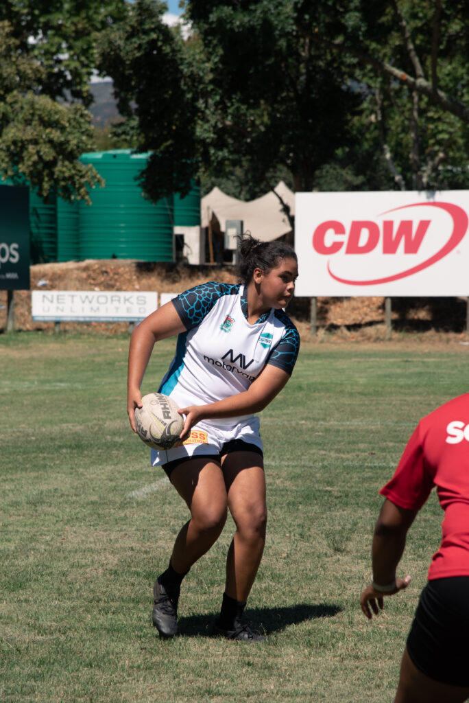 Girls Rugby In Action