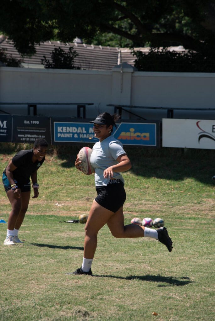 Girls Rugby Running