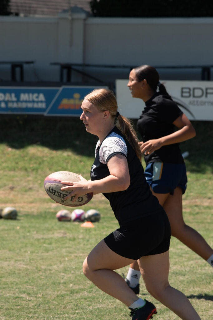 Girls Rugby Action Shot