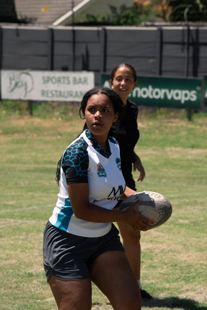 Girls Rugby In Action