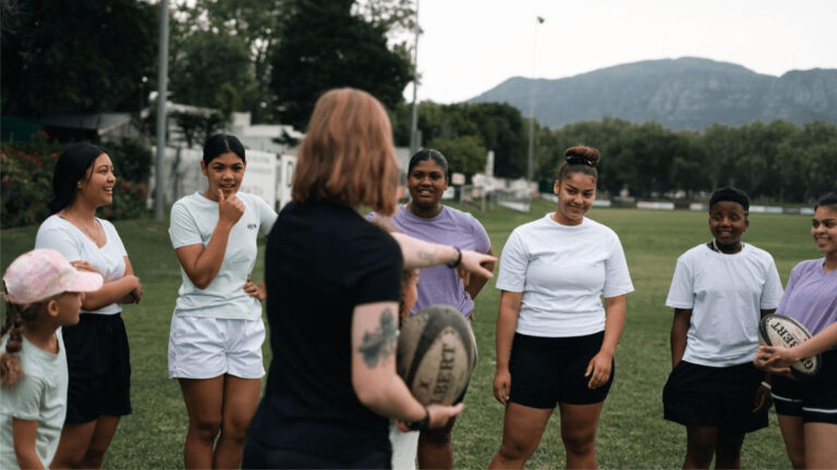 Girls Rugby Training Shot